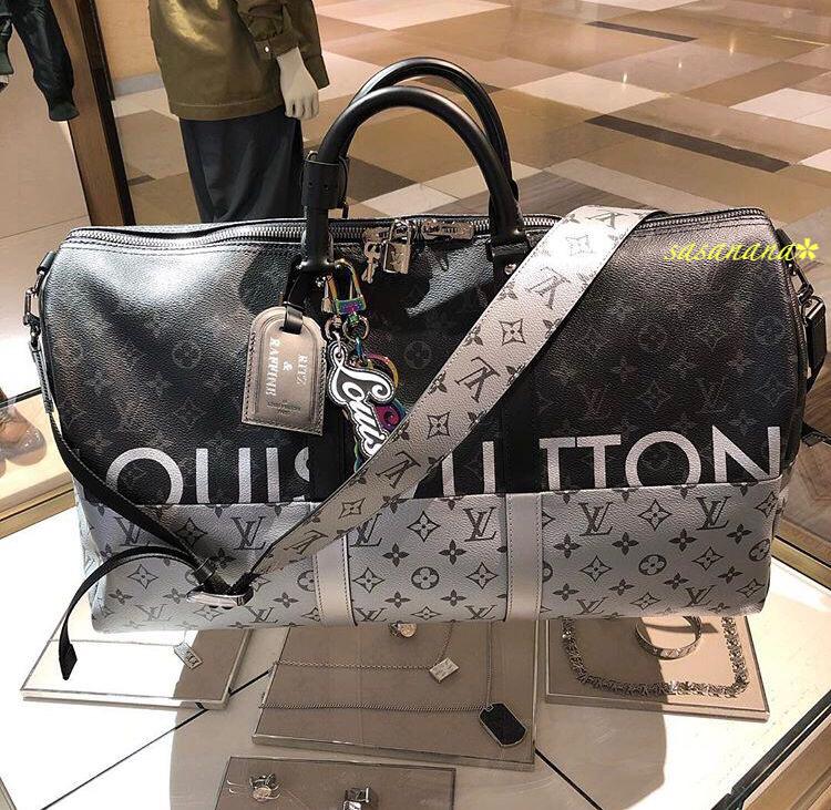 [Louis Vuitton]☆ギフト包装 キーポル バンドリエール 50 M43817 ブラック シルバー